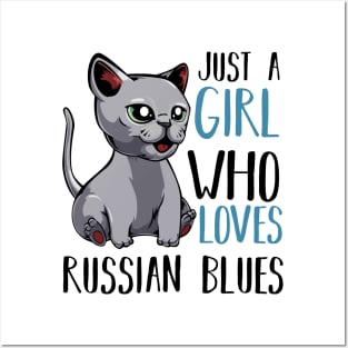 Russian Blue Cat Posters and Art